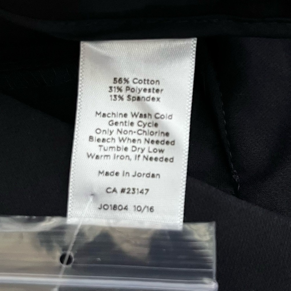 Talbots Pants Women's 14P Black Heritage Cropped Academia Stretch Flat Front - Picture 8 of 8